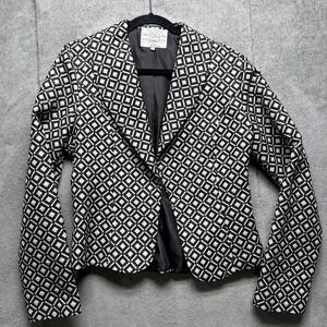 Fine‎ Garments By Bell women's Geometric Print Metallic Thread Blazer 10